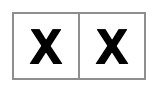 두개의 X가 채워진 사각형
